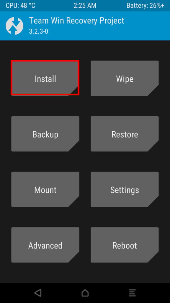 Using TWRP Recovery